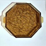 Smoked glass Art Deco tray