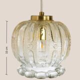 BREDA Jugošik * Small Pendant Lamps * Amber glass Lighting * MCM Rewired Light * Vintage Ceiling L