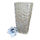 Vintage glass vase bubble texture (Hermanova Hut, 1968)