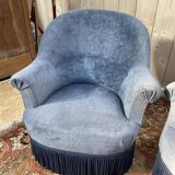 Salon crapaud comprenant cabale et fauteuils + pouf
