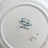 3 deep plates in iron earth "Milan" Creil and Montereau