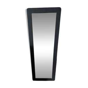 Grand miroir en cuir - gris