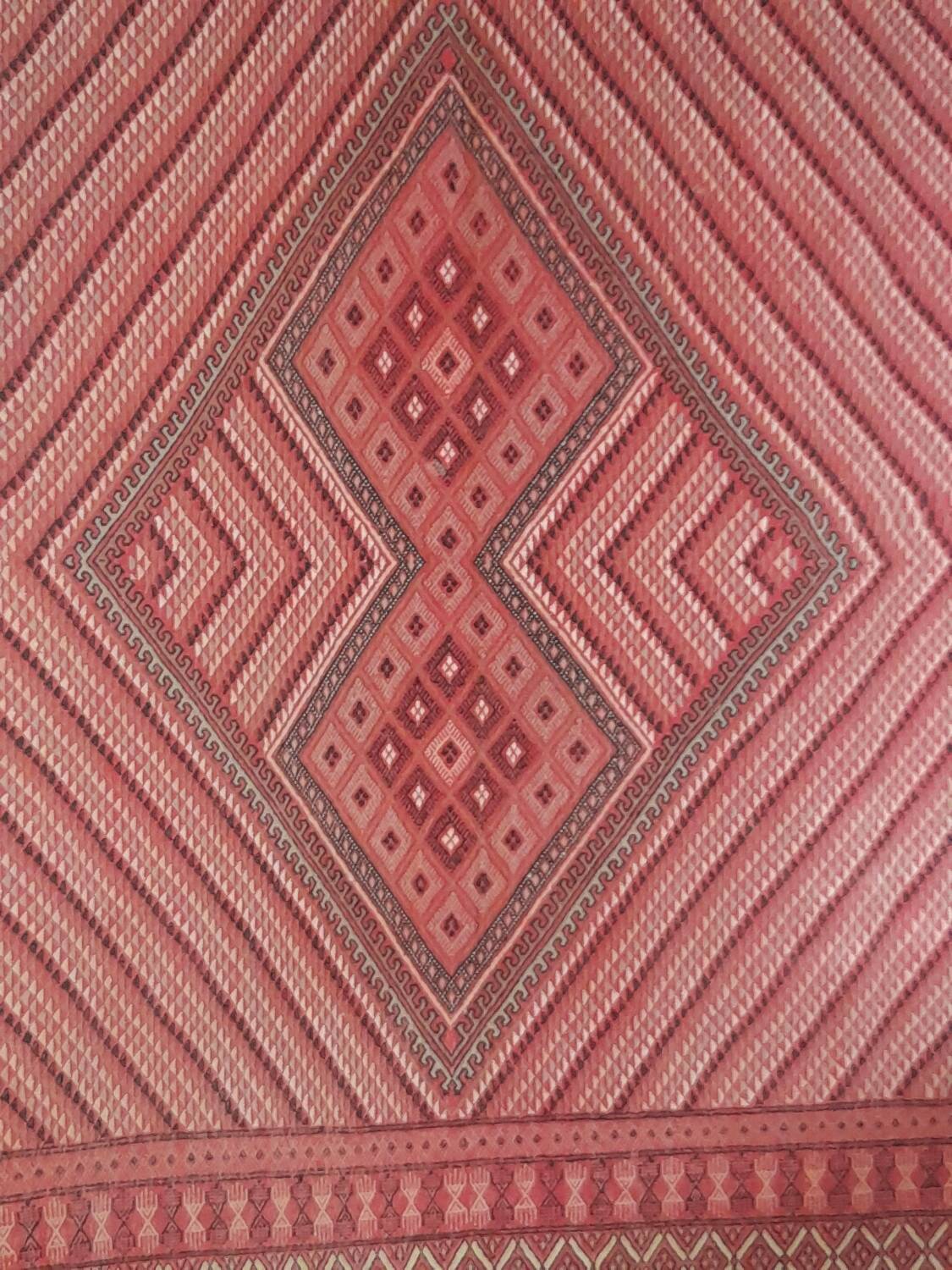 Large vintage Tunisian mergoum rug 258x330cm