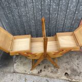Amazing Worker art Deco vintage Scandinavian sewing box sewing box 1950