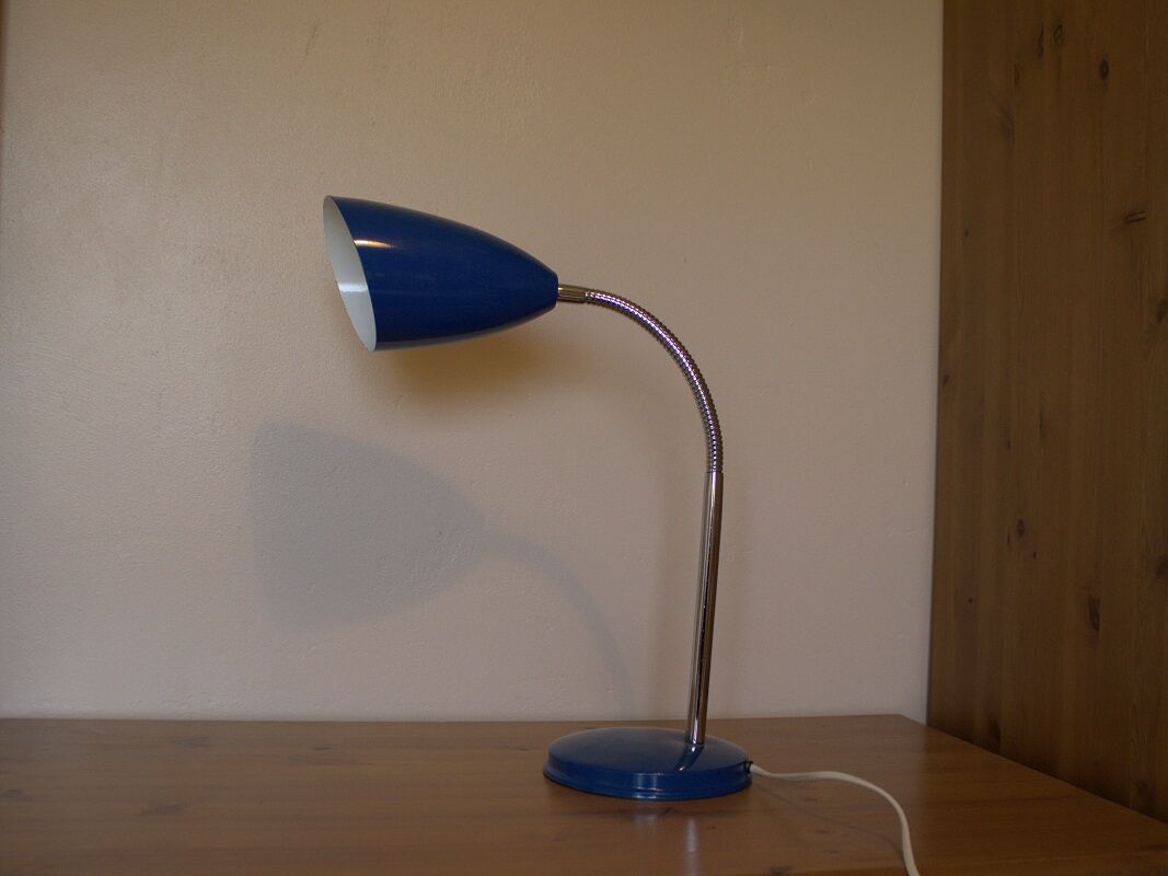 Mid century blue lamp