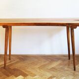 1960s Organic Solid Oak Side Table
