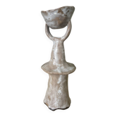 Ceramic candlestick in an organic shape