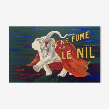 Poster I only smoke the nil by Leonetto Cappiello - Signed by the artist - On linen