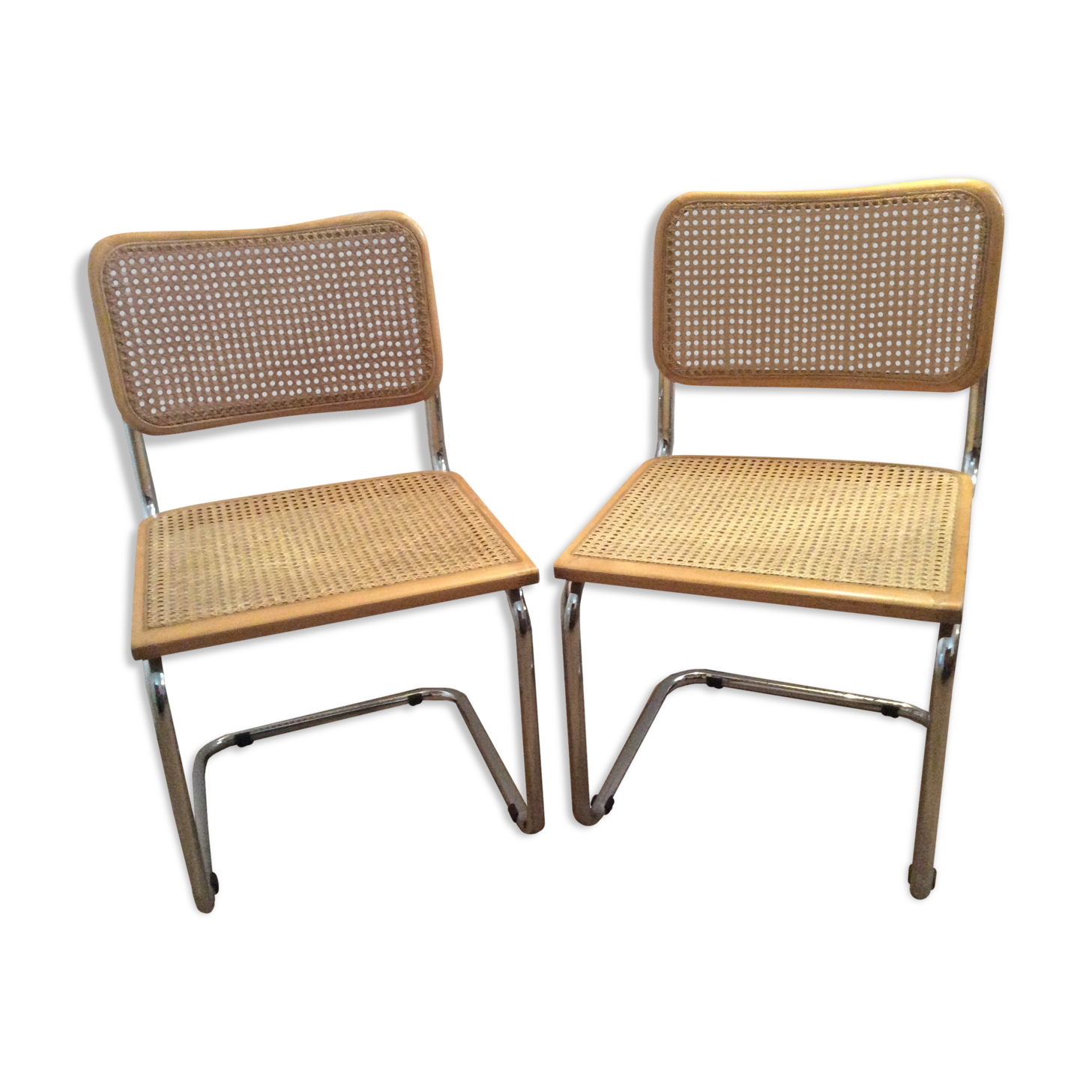 Pair of chairs Marcel Breuer Cesca B32