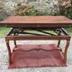 Modular vintage oak coffee table with Albert Ducrot's magical system