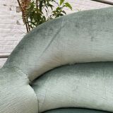 Water green velvet toad sofa