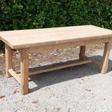 Table de ferme en chêne massif bois brut