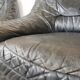 Pair of black leather armchairs from the 80s
