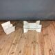 White lacquered metal magazine rack from the 1970s