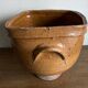 XXL glazed earthenware cache pot from the countryside, planter 1950