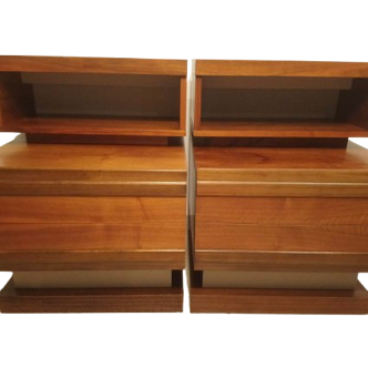Paire de chevets scandinave teck année 70 simat doubinski