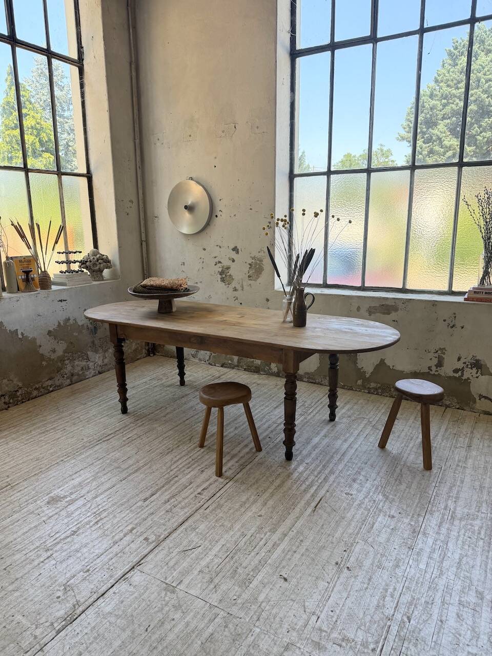 Oval farmhouse table 250cm pine