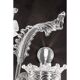 Venetian White and Transparent Floral Murano Glass Wall Sconce