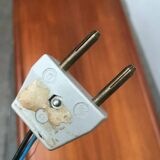 Mid-century brass swan neck table lamp in Hollywood Regency style from the 1960s.