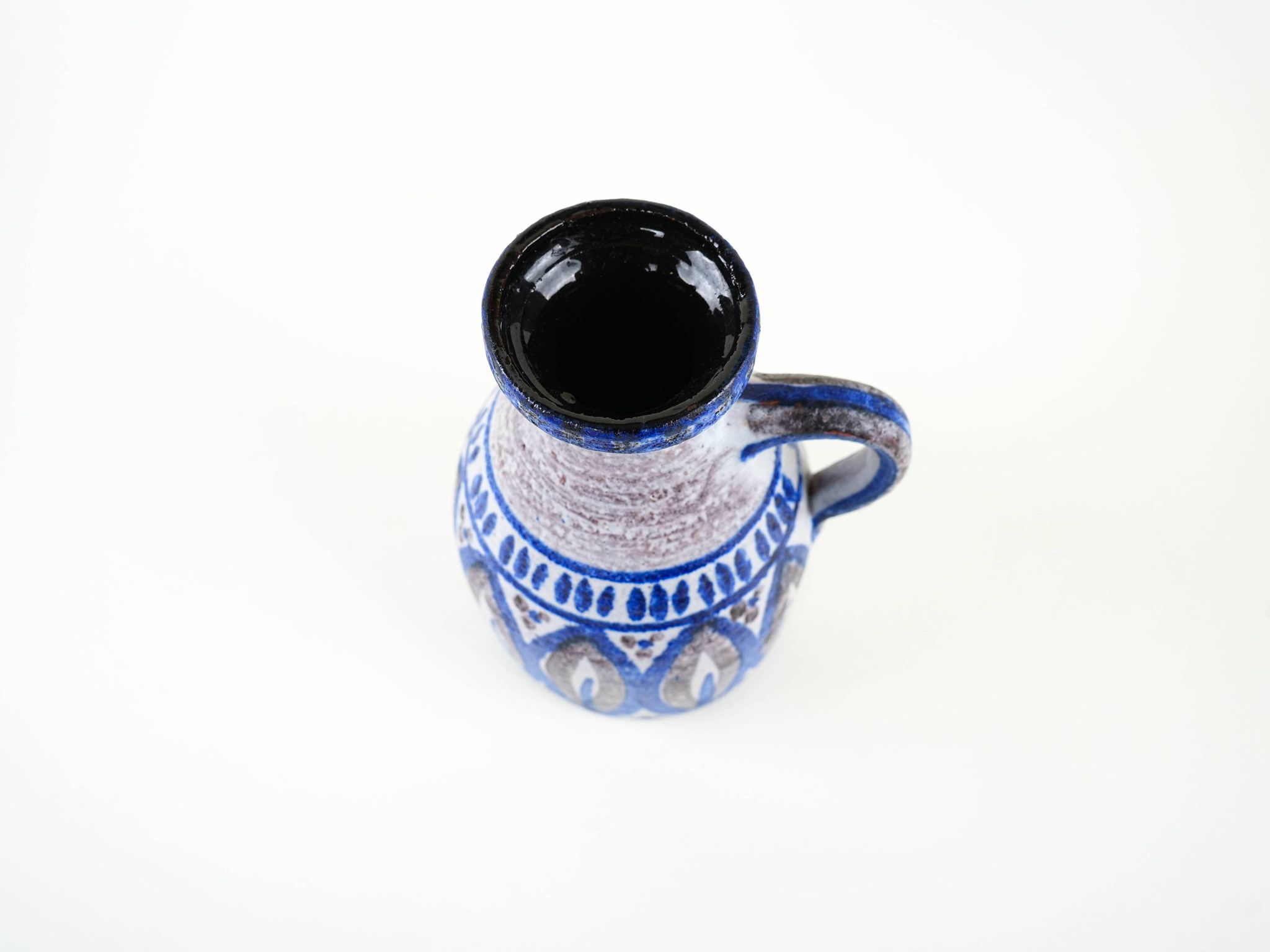 Ceramic vase with a handle, Danish design, 1960s, made in Denmark