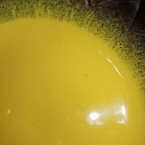 Iridescent brown and yellow braided ceramic cup/table center/Fruit bowl/Vallauris/Vintage