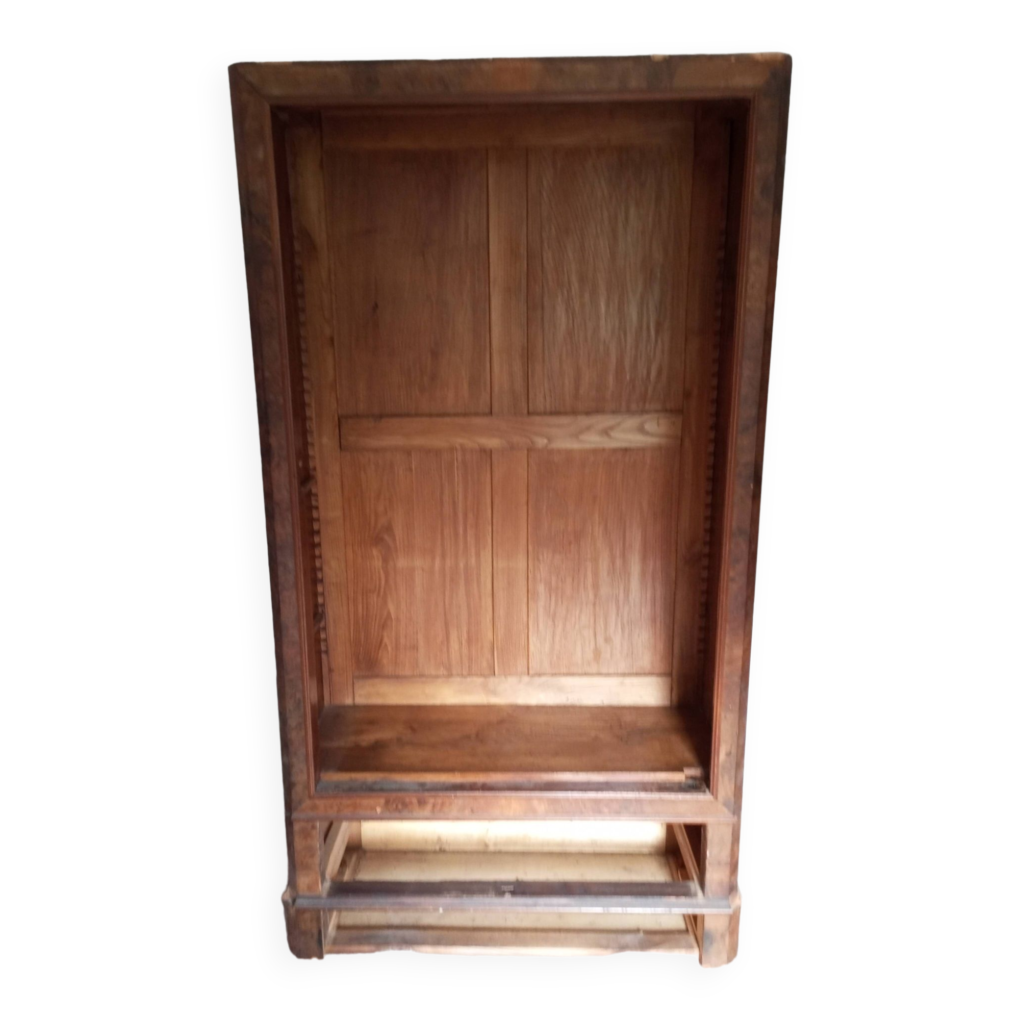 Old one-door wardrobe with mirror
