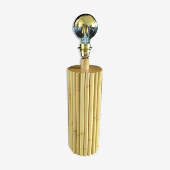 Pied de lampe tronc - vintage 1970 en bambou