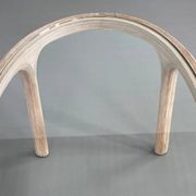 Oval table in marquetry of rattan and glass Vivai del Sud