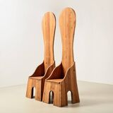 Mario Ceroli Pair of Fratina Chairs for Poltronova Italy 1972