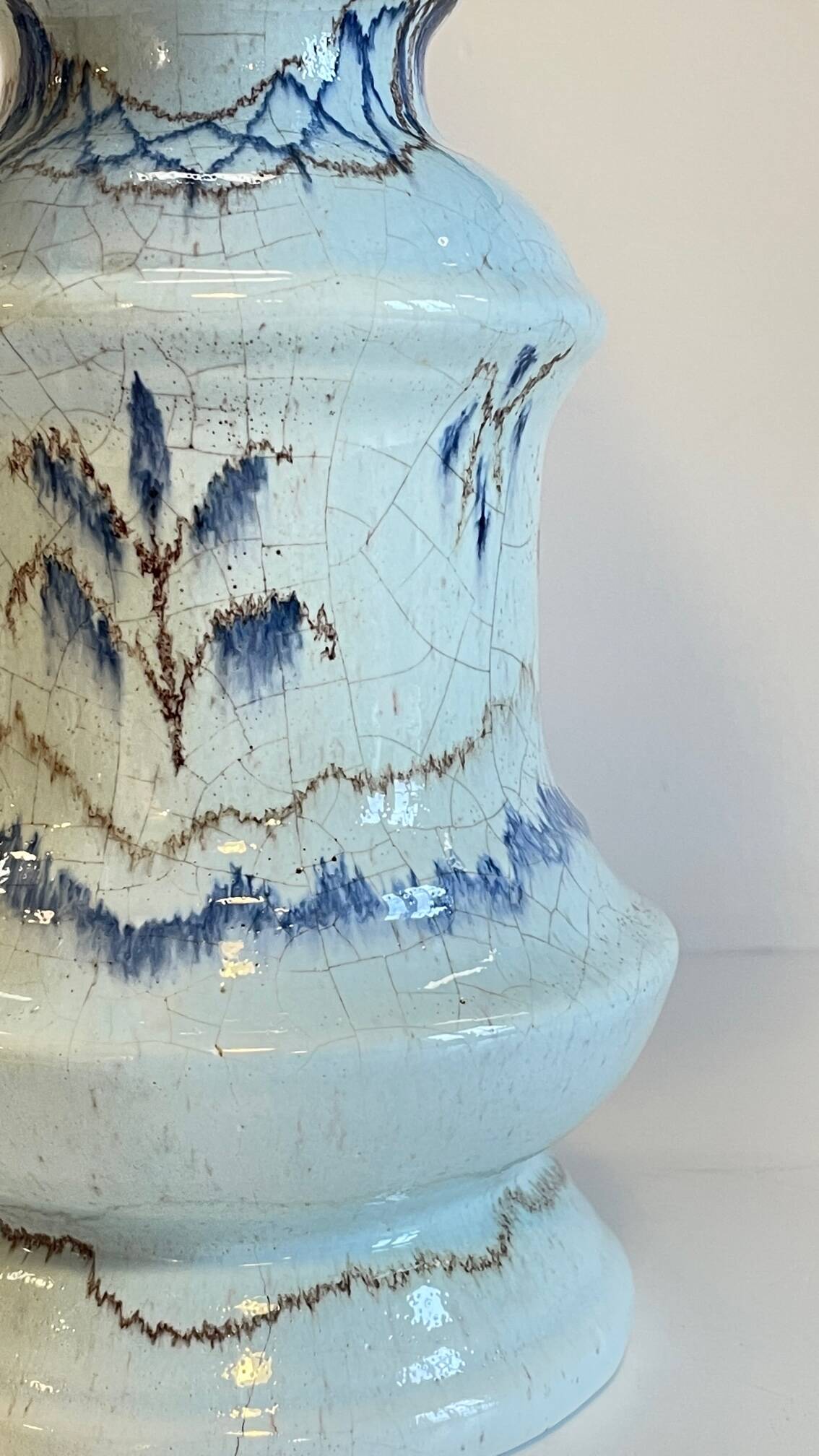 Vintage Blue Ceramic Lamp