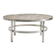 Table basse en acier avec plateau en pierre par Edel Hegedal pour L. Hjorth