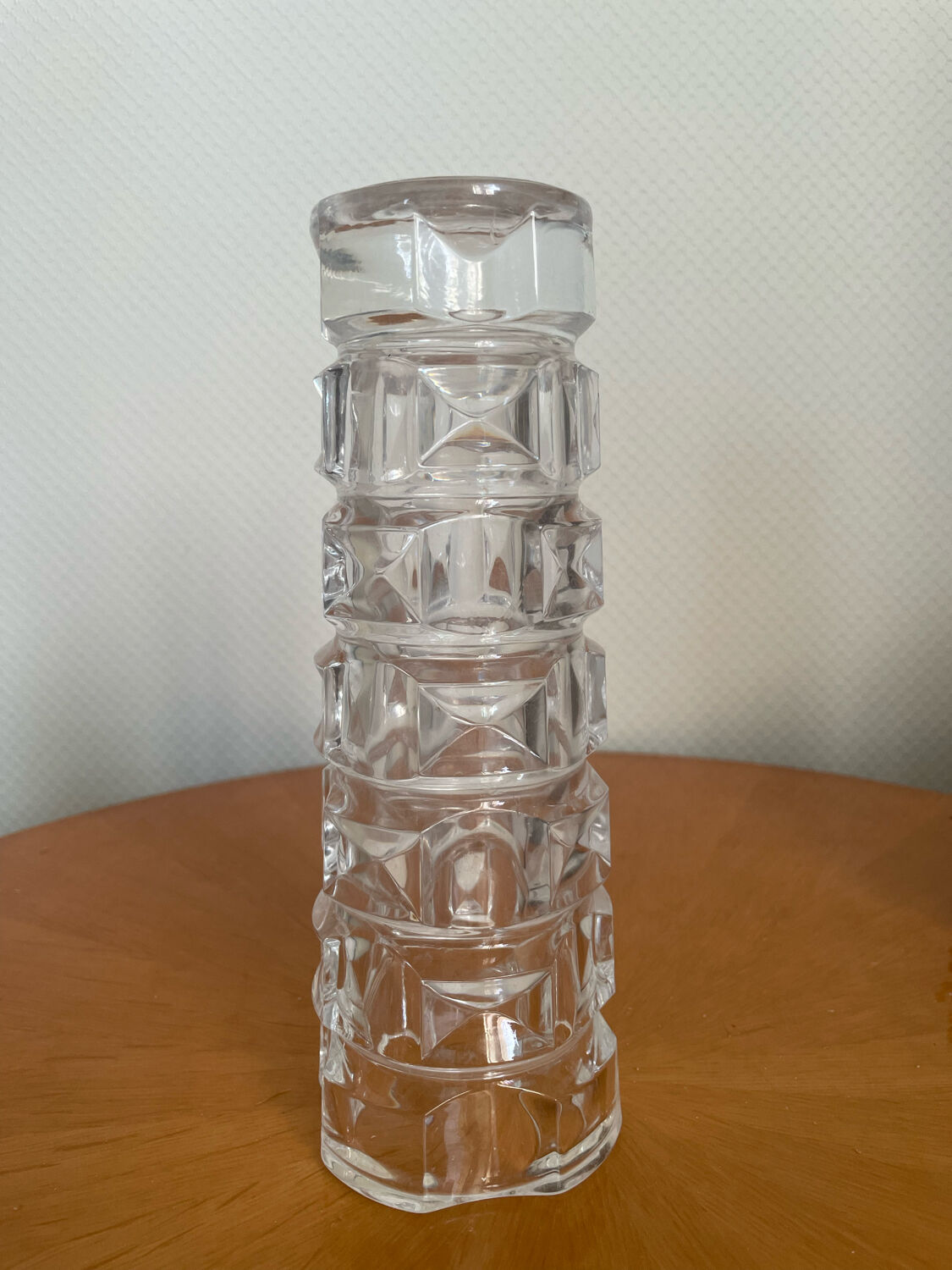 Vintage glass crystal vase 1950