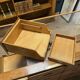 Old oak display counter with 24 drawers