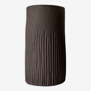 Vase Stripe noir, Claycraft
