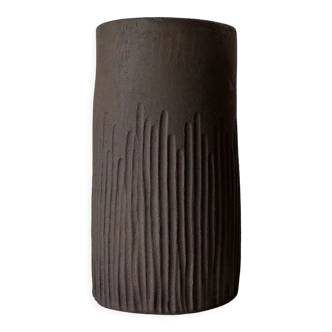 Vase Stripe noir, Claycraft