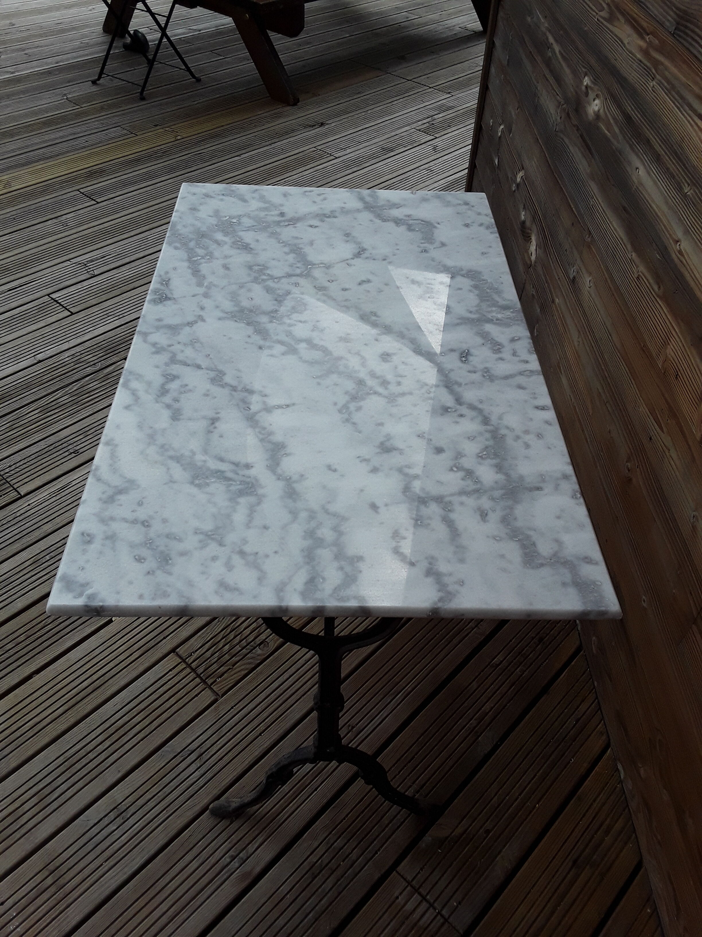 Marble tray bistro table