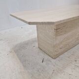 Rectangle Travertine Coffee or Side Table, Italy 1980s