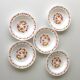 Lot 5 arcopal hollow plates -decorated with orange flowers