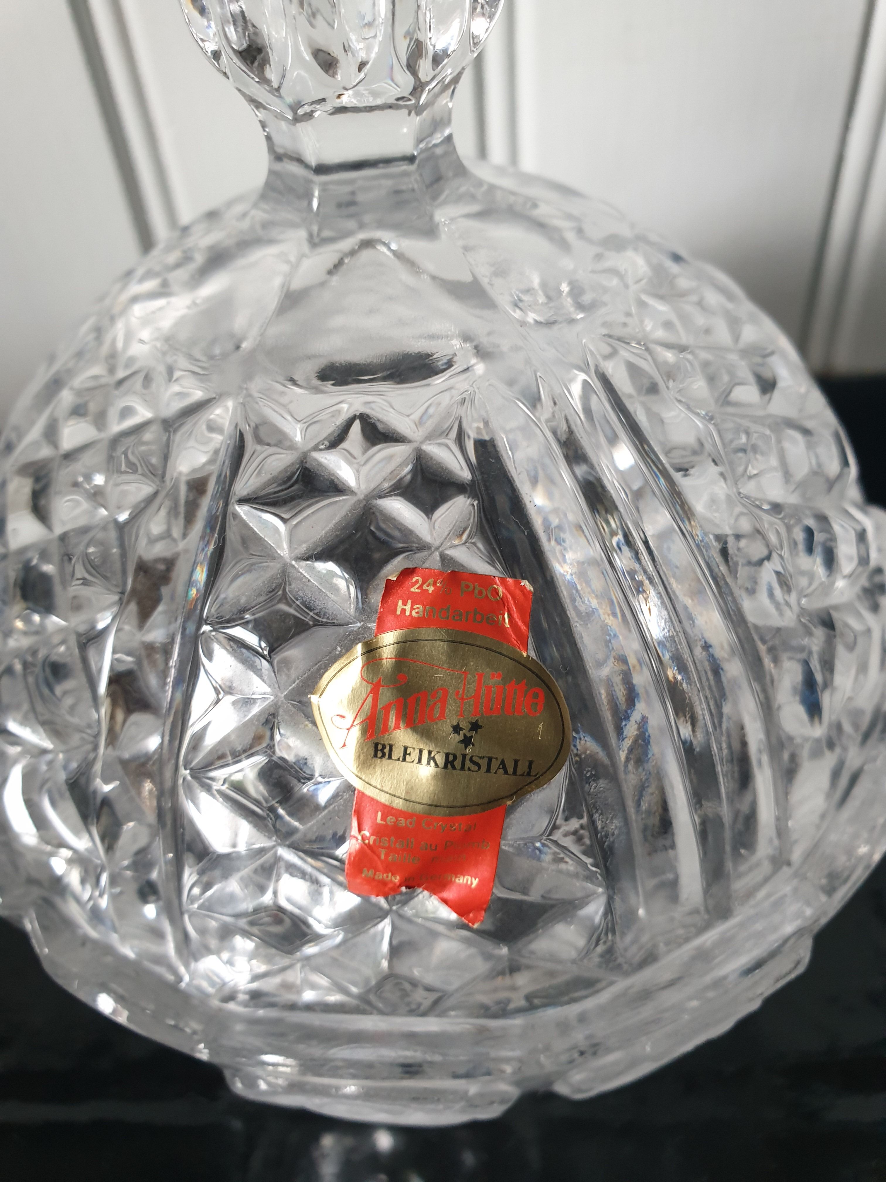 Anna hutte crystal candy or sugar pot