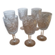 6 wine glasses, Bohemian crystal from 1980
