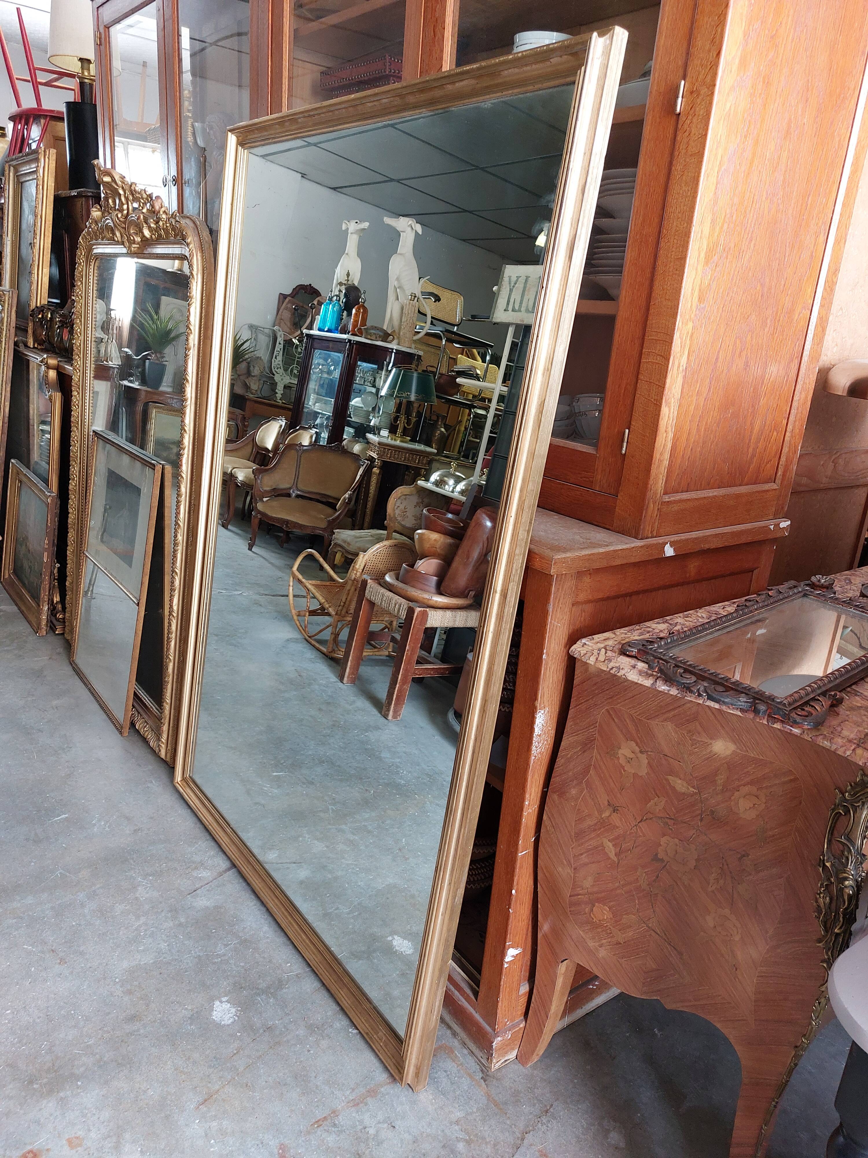 Mirror mirror mirror golden wood bistro style -1m68x1m15