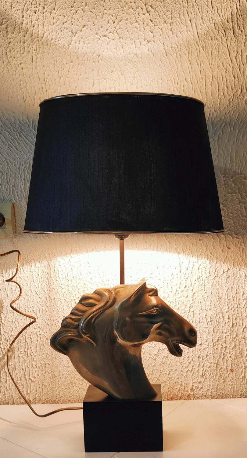 Horse lamp in the style of Maison Charles 1980