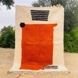 Traditional hand-woven Beni Ouraine rug, size 150 x 250 cm