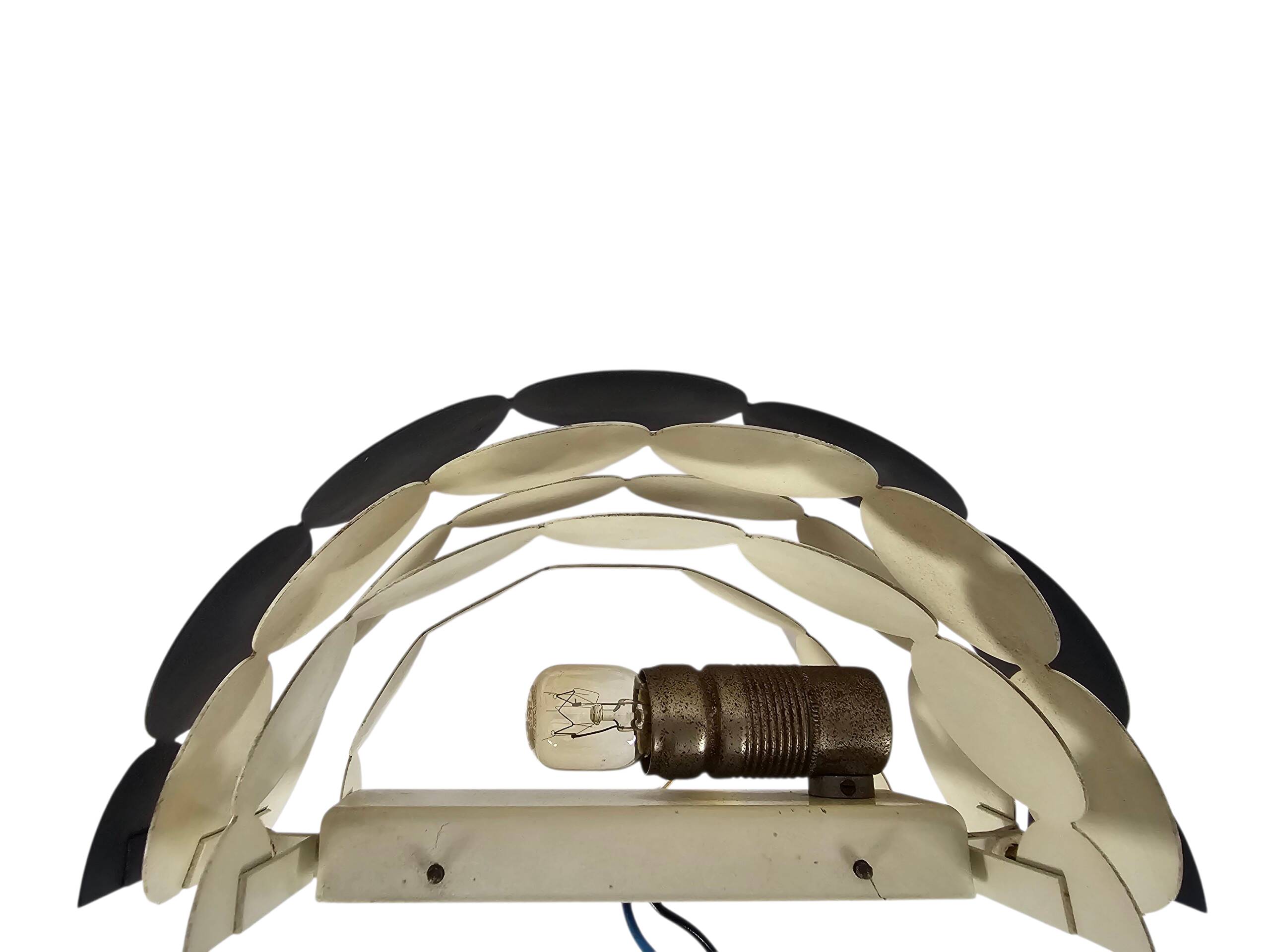 Doria Lights - white/grey metal - cord wall lamp - FRG - 1960s