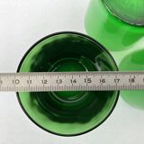 4 verres gobelets en verre vert émeraude, 1970