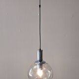 Glass ball pendant light by See Delmas, France circa 1970