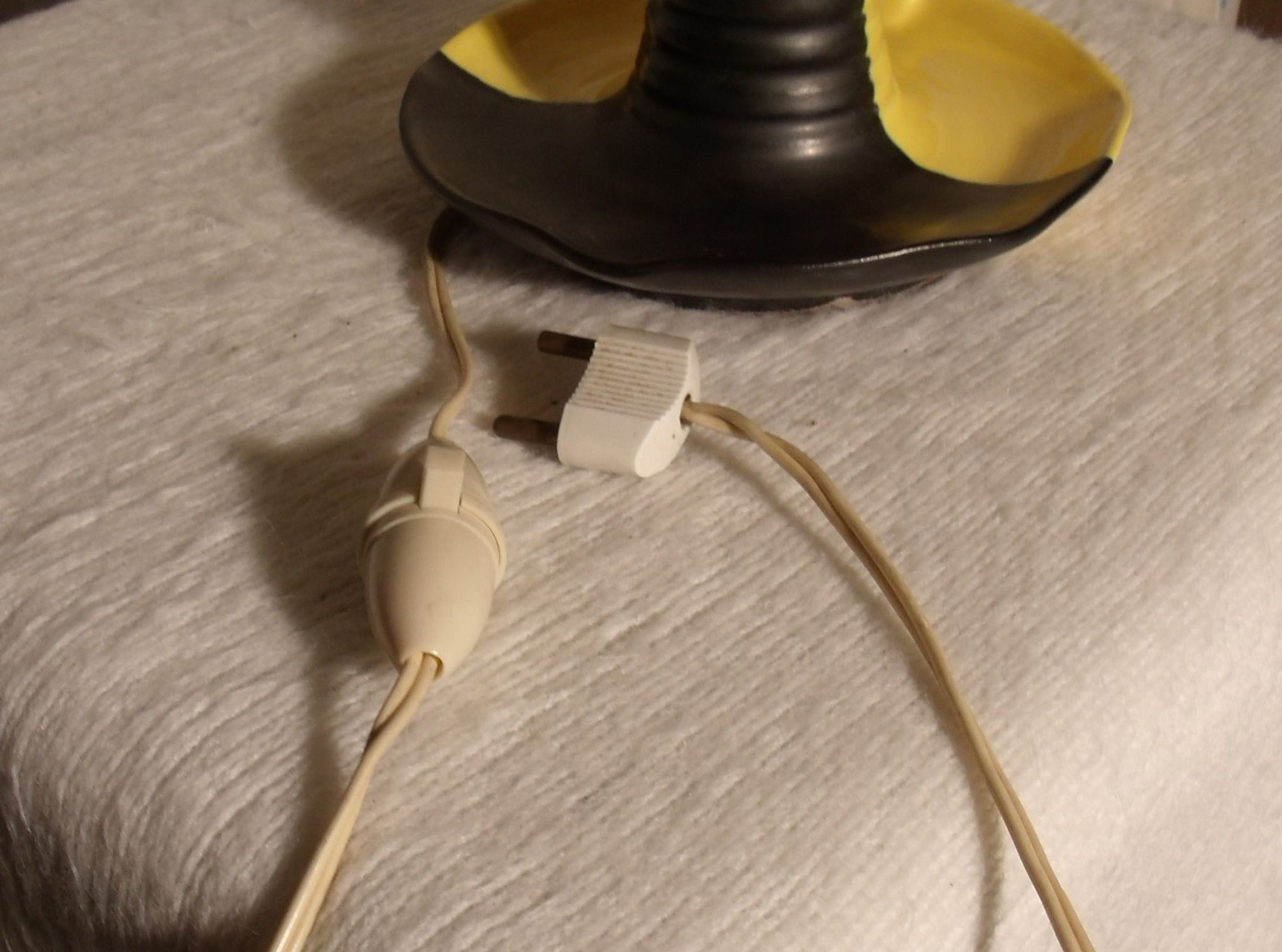 Petite lampe bougeoir vintage ceramique signée Vallauris
