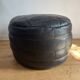 Pouf / Footrest black patchwork leather De Sede