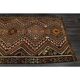 1970s Vintage Turkish Oushak Handmade Wool Cotton Orange Runner Rug 132X341