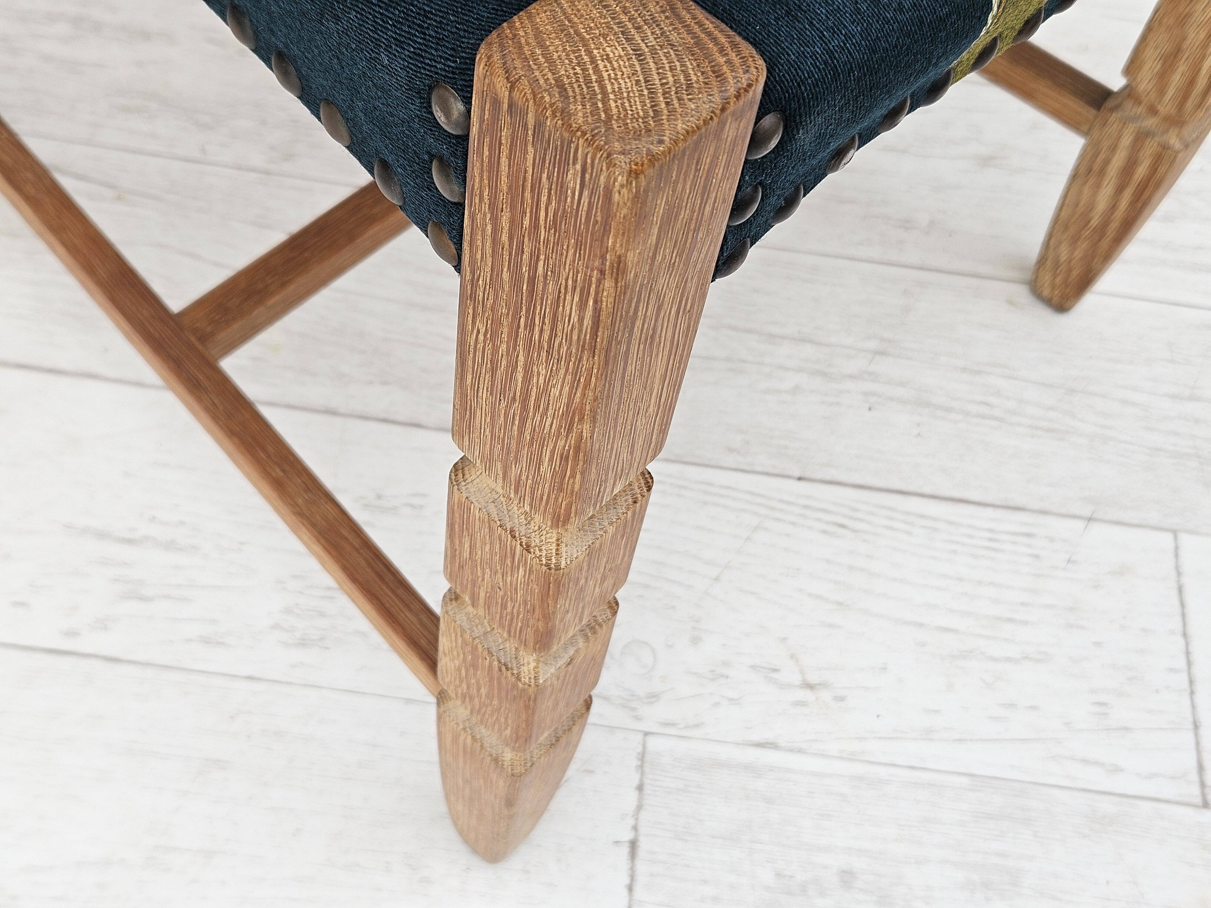 1970s, set 6 pcs of Danish dinning chairs, original good condition, furniture wool.